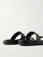 SAINT LAURENT - Nichols Leather Slides - Black