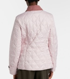 Burberry Corduroy-trimmed quilted jacket