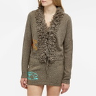 Brain Dead Women's Marled Embroidered Cardigan in Clay