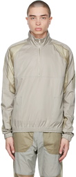 Arnar Már Jónsson Taupe Paneled Contrast Anorak Jacket