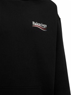 BALENCIAGA - Political Logo Cotton Sweatshirt Hoodie