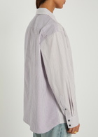 B Sides Ramona Printed Cotton-poplin Shirt Light Purple