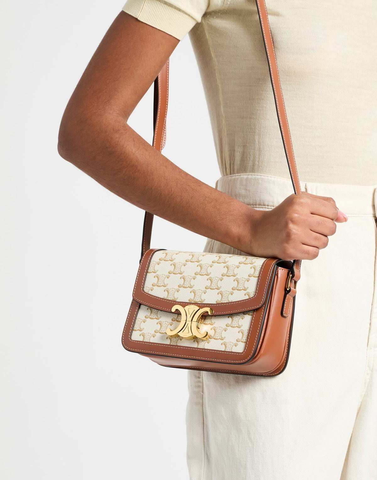 Celine Womens Cross-body bag in Off white