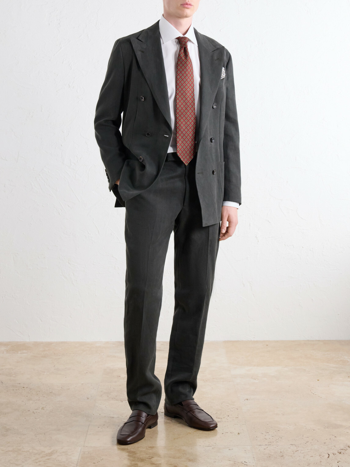 Brioni - William Striped Cotton-Twill Shirt - White
