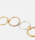 Spinelli Kilcollin - Nimbus 18kt gold linked rings with sapphires and emeralds