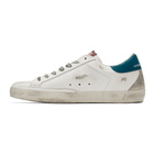 Golden Goose White and Blue Superstar Sneaker