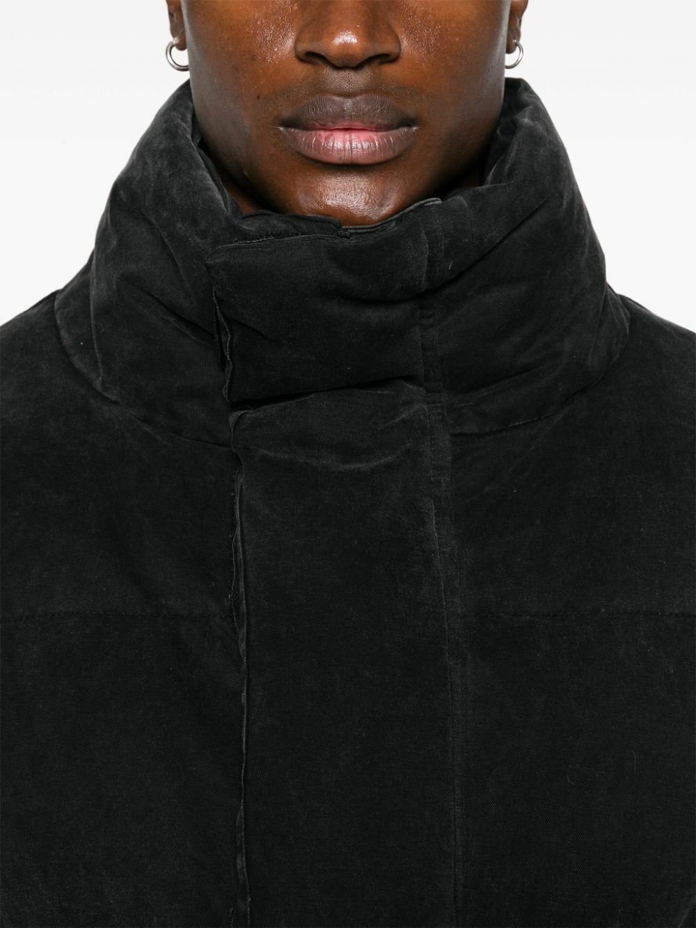 ENTIRE STUDIOS Black Velvet Puffer Jacket