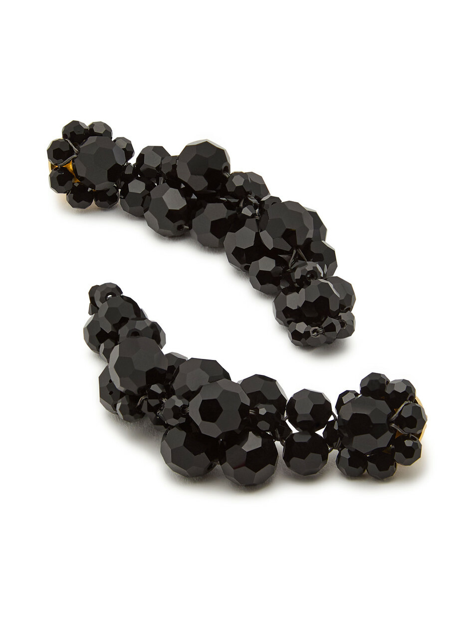 Simone Rocha Cluster Crystal-embellished Drop Earrings - Black - One Size