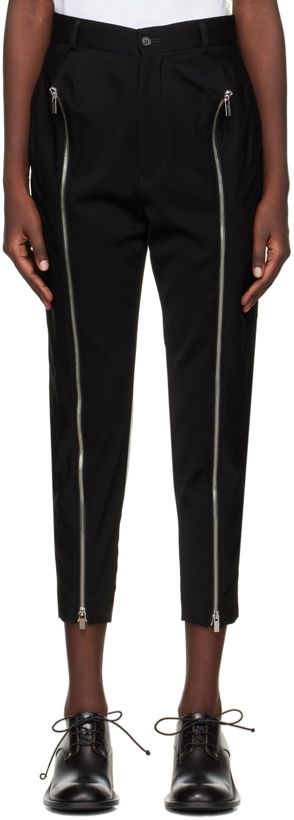 Photo: Noir Kei Ninomiya Black Zip Trousers