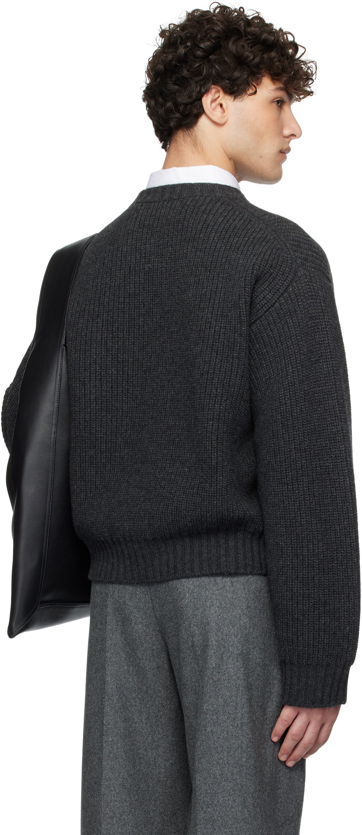 Bottega Veneta Gray Wool & Cashmere Sweater Bottega Veneta