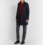 Hugo Boss - Chanty Slim-Fit Textured-Cotton Coat - Blue