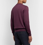 Canali - Mélange Merino Wool Sweater - Purple