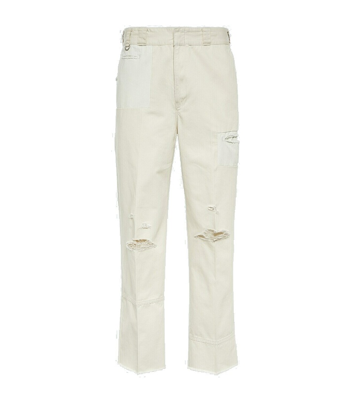 Photo: Undercover Distressed straight-leg cotton pants