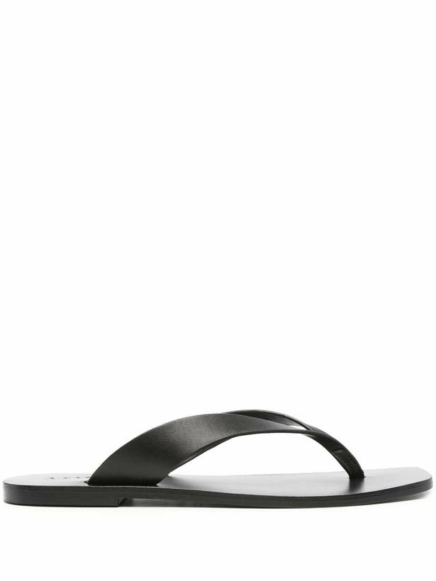 Photo: A.EMERY Black The Kinto Leather Flip-Flops