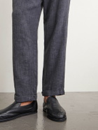 Barena - Cropped Tapered Pleated Linen-Blend Suit Trousers - Gray