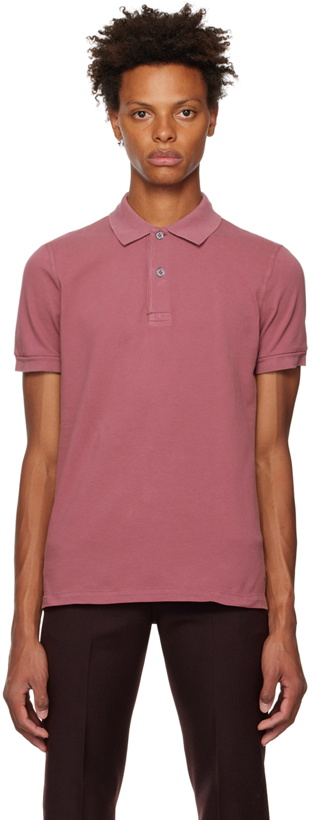 Photo: TOM FORD Pink Two-Button Polo