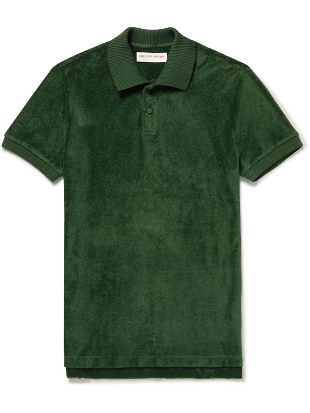 Photo: Orlebar Brown - Jarrett Cotton-Terry Polo Shirt - Green