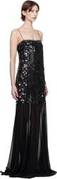 16Arlington Black Salia Sequin Maxi Dress