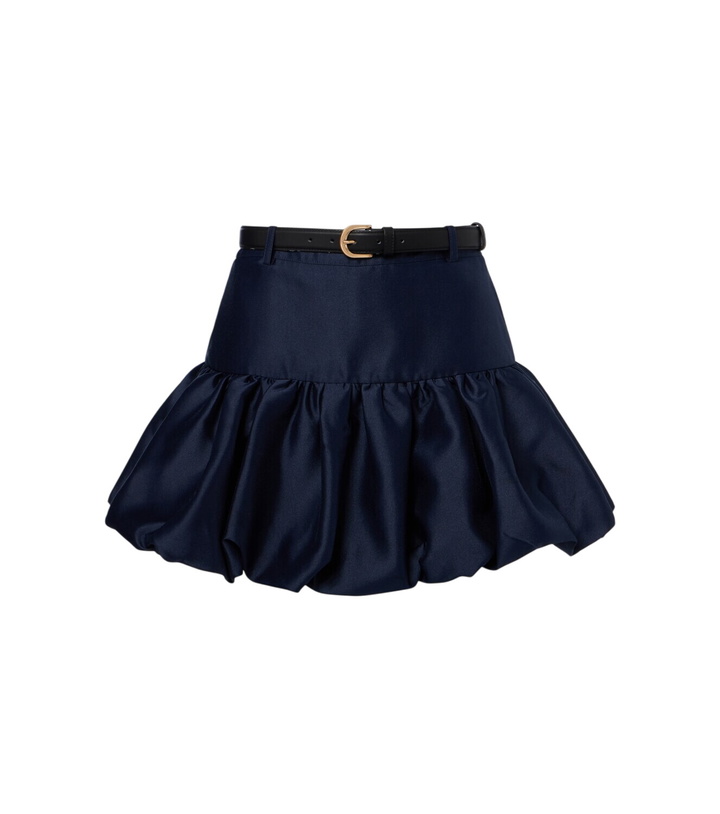 Photo: Self-Portrait Belted taffeta miniskirt