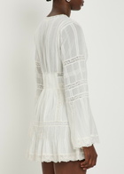Loveshackfancy Kinsale Lace-trim Cotton Mini Dress White