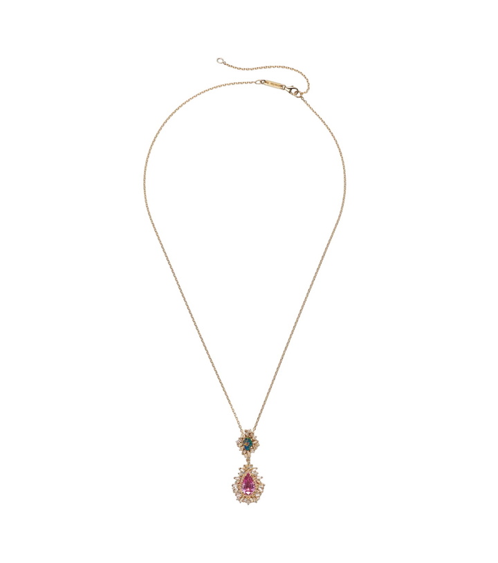Photo: Suzanne Kalan 18kt gold pendant necklace with gemstones