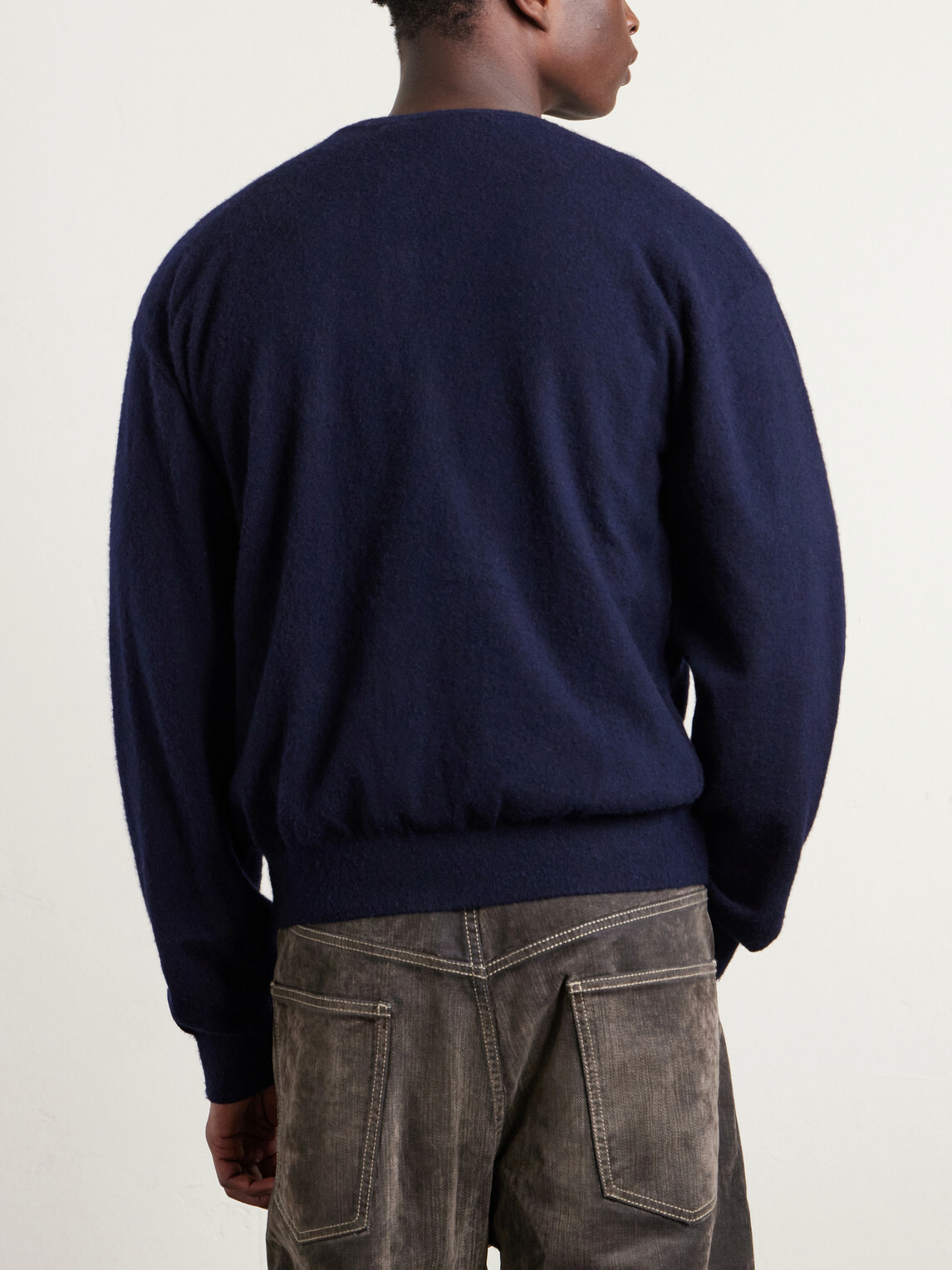 Auralee - Brushed Cashmere and Cotton-Blend Cardigan - Blue