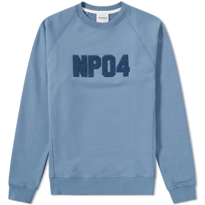 Photo: Norse Projects Ketal Classic Towelling Logo Sweat Blue