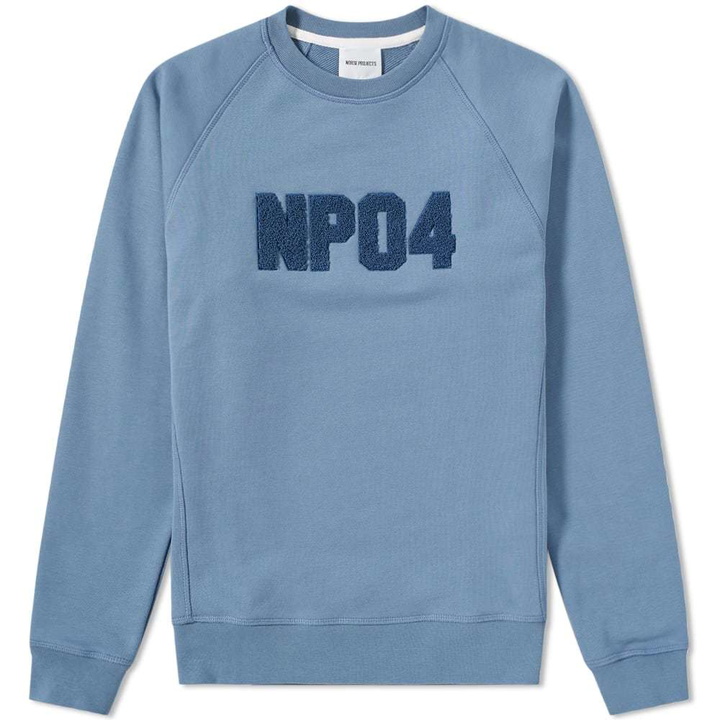 Photo: Norse Projects Ketal Classic Towelling Logo Sweat Blue