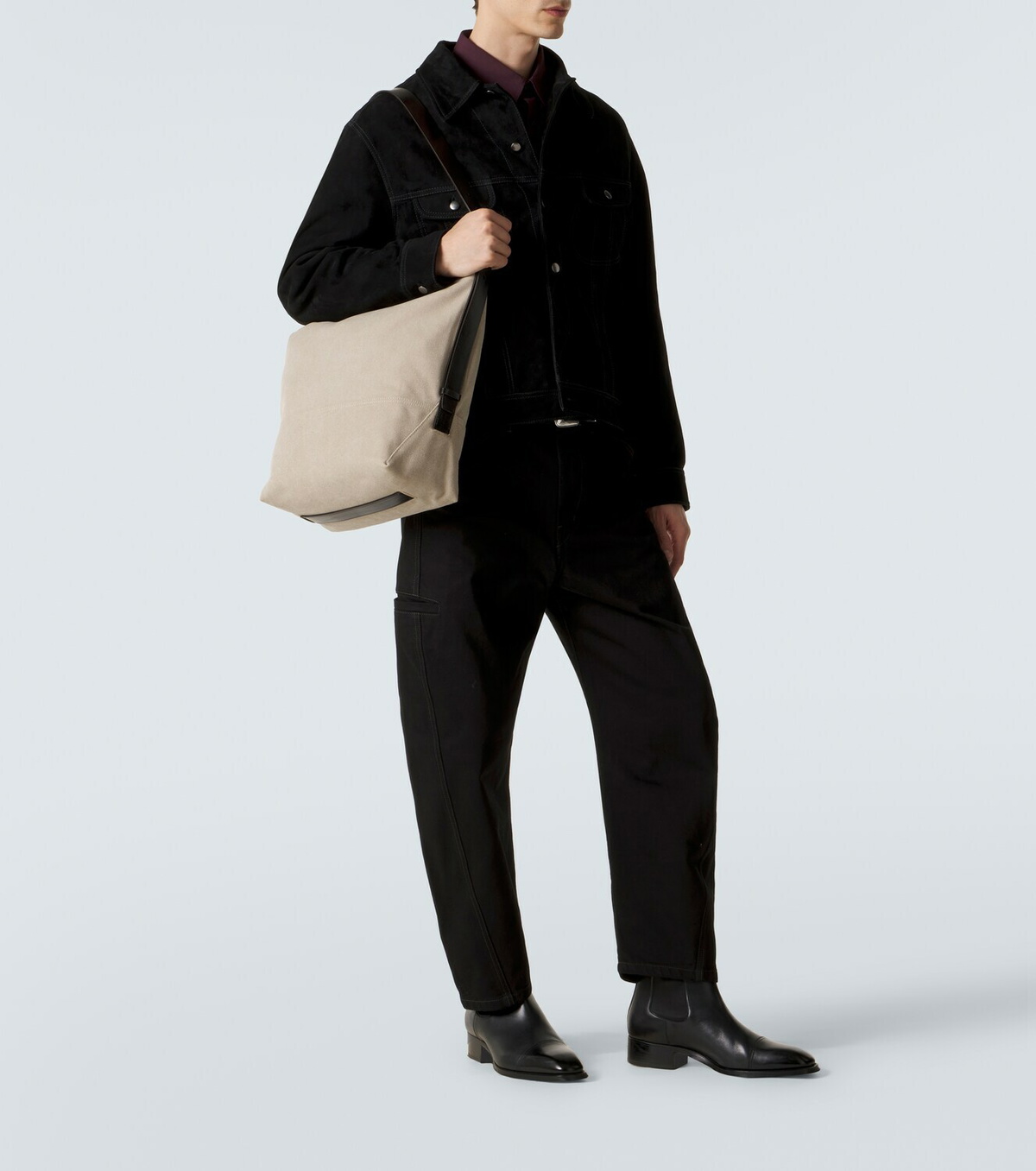 Lemaire Belted canvas tote bag Lemaire