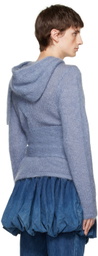 AARON ESH Blue Tied Hoodie
