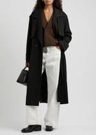 JW Anderson Belted Wool Trench Coat Black