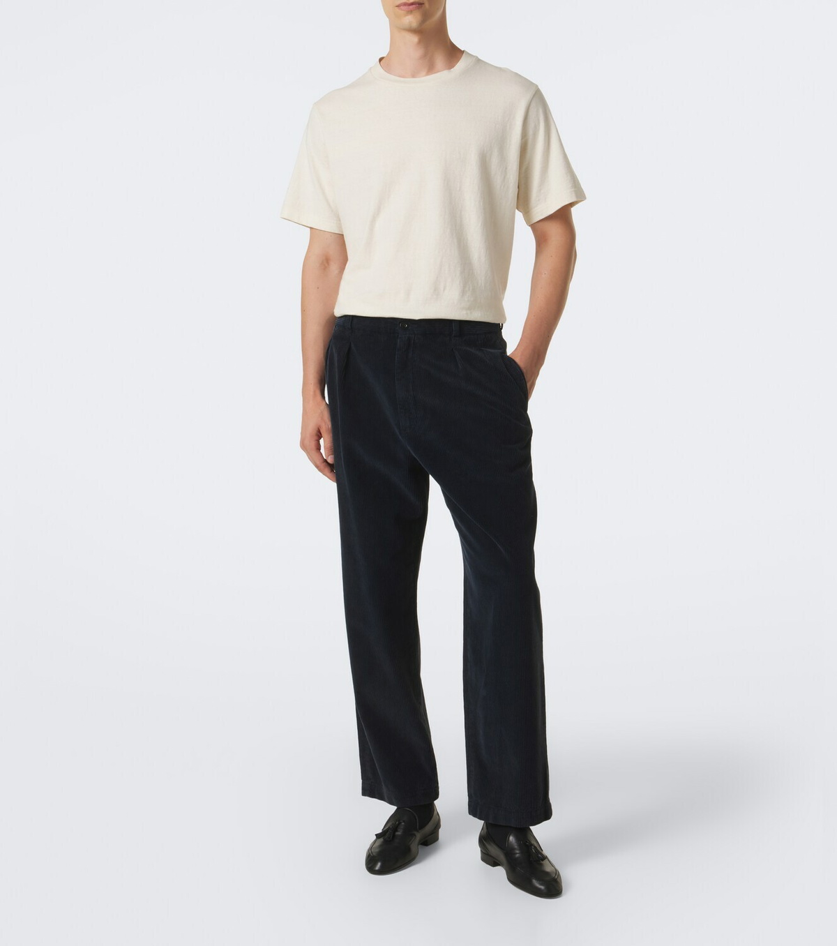The Row Tuxo cotton corduroy straight pants