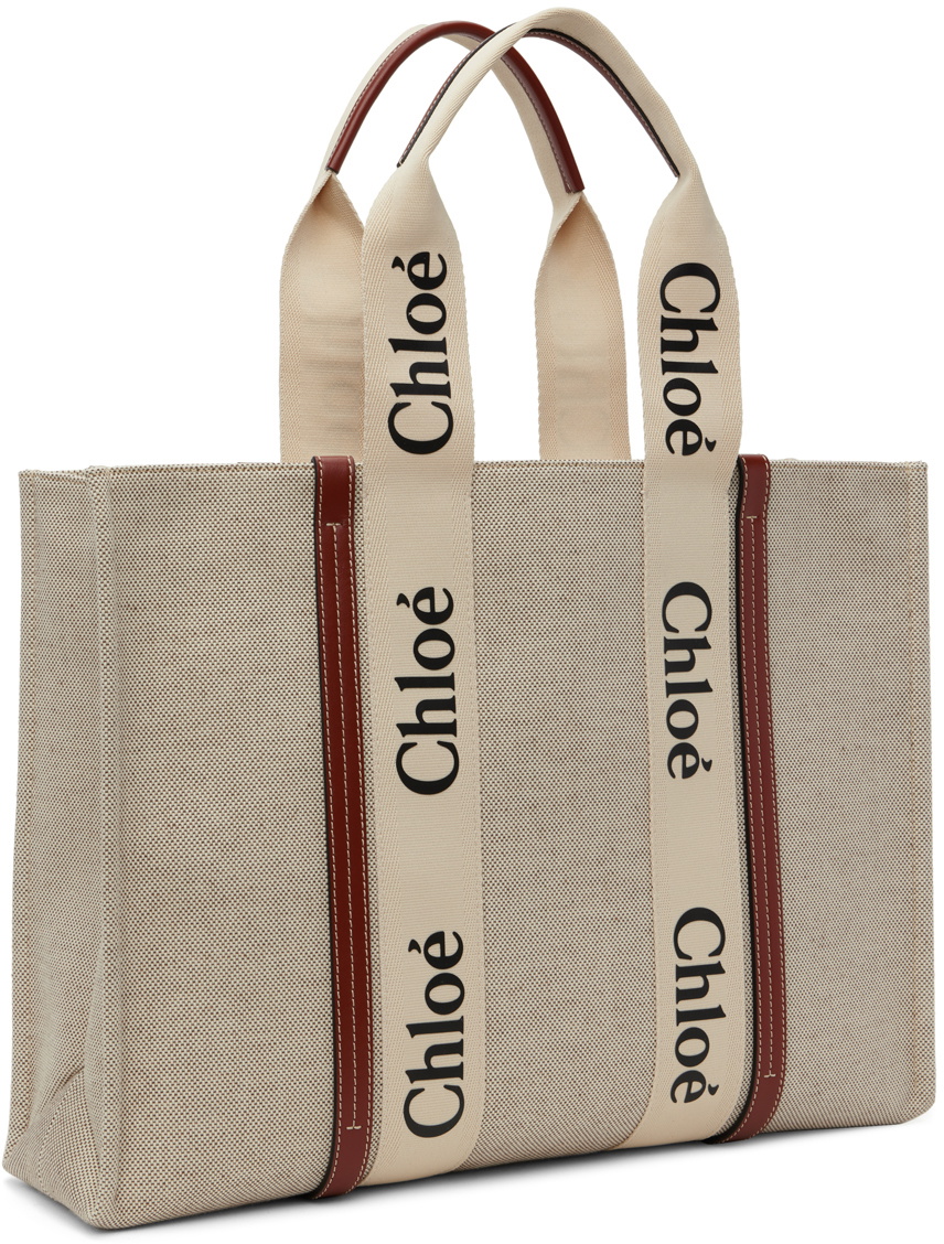 Chloé Beige Large Woody Tote Chloe