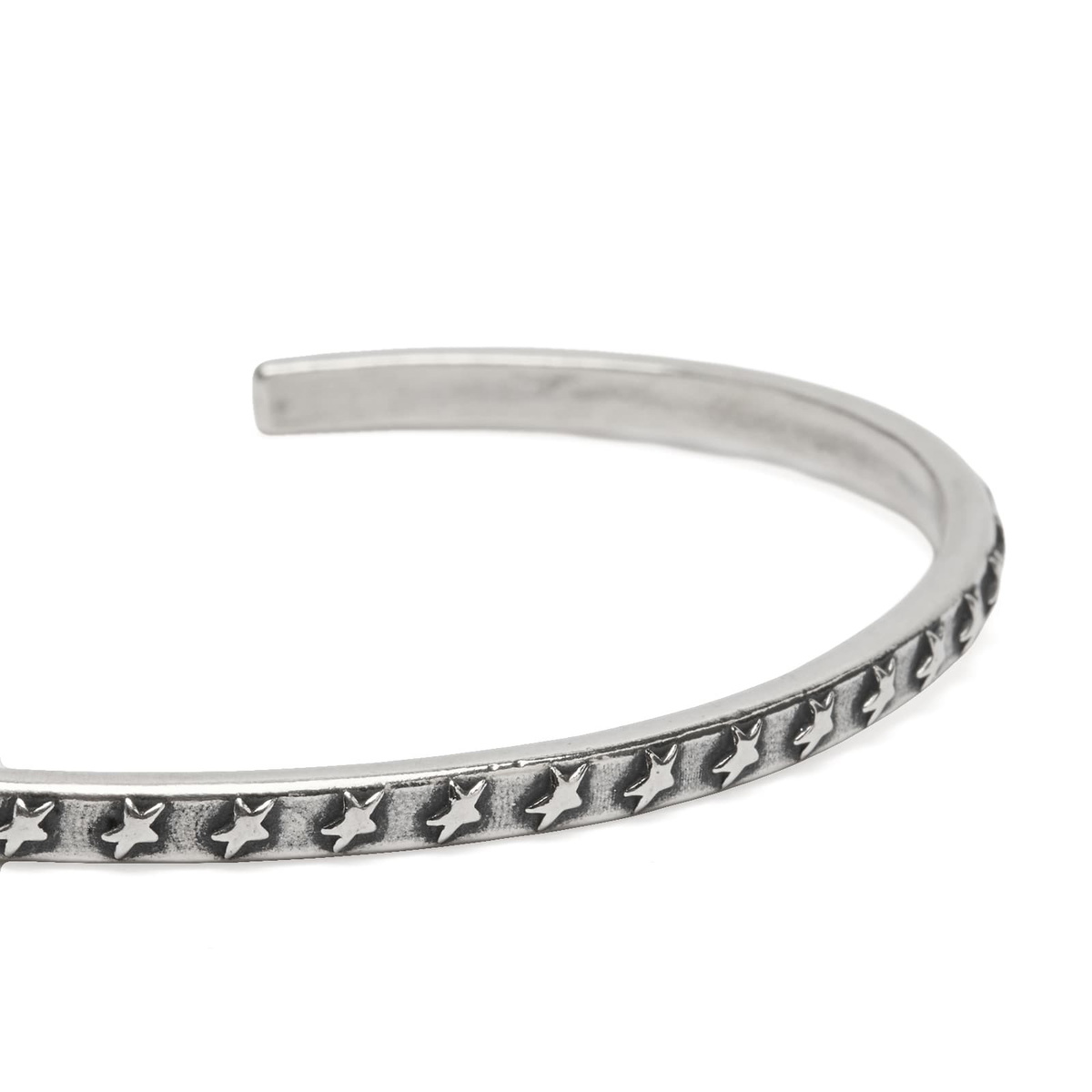 TwoJeys Men's Star Studded Bangle in Sterling Silver 