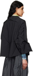 132 5. ISSEY MIYAKE Black Solid Jacket