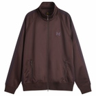 Needles Poly Smooth Track Jacket in Dark Brown