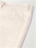 Brunello Cucinelli - Straight-Leg Pleated Linen and Wool-Blend Suit Trousers - Neutrals