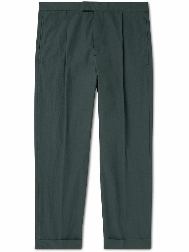 Photo: Beams Plus - Pleated Cotton-Twill Trousers - Gray