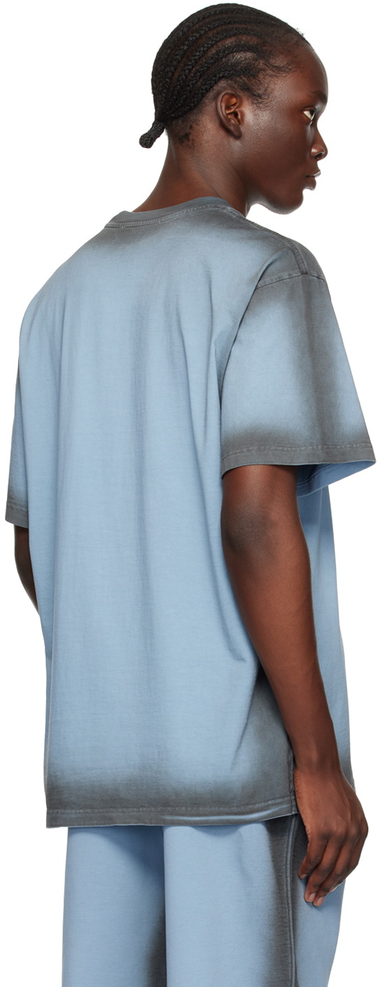 Y/Project Blue & Gray Pinched Logo T-Shirt