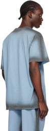 Y/Project Blue & Gray Pinched Logo T-Shirt