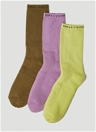 Three Pack Logo Socks in Multicolour