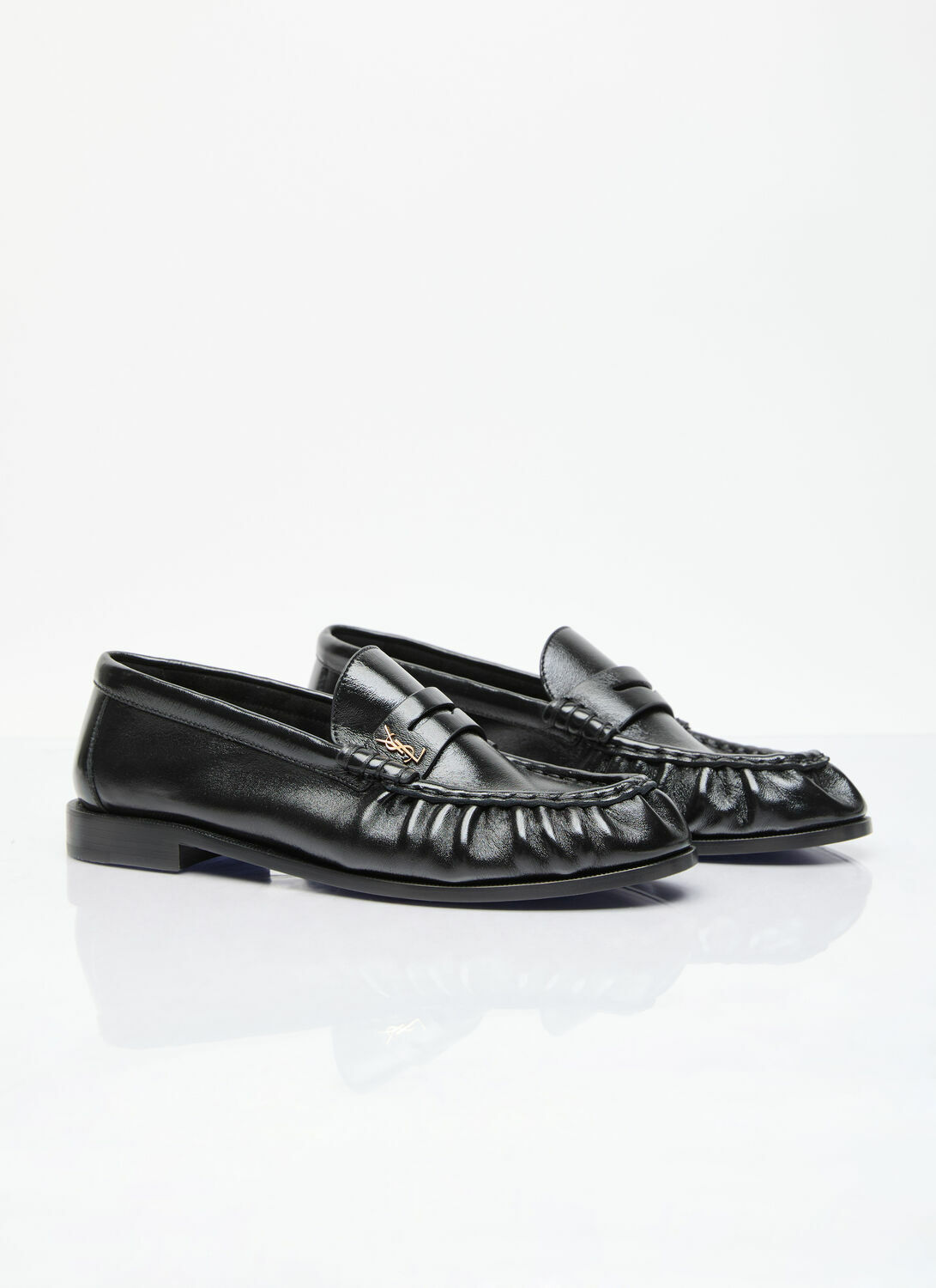 Saint Laurent Le Loafer Penney Leather Slippers