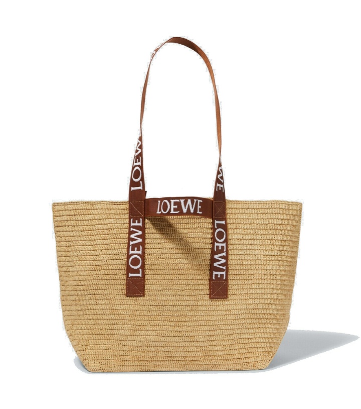 Photo: Loewe - Fold Shopper raffia tote bag