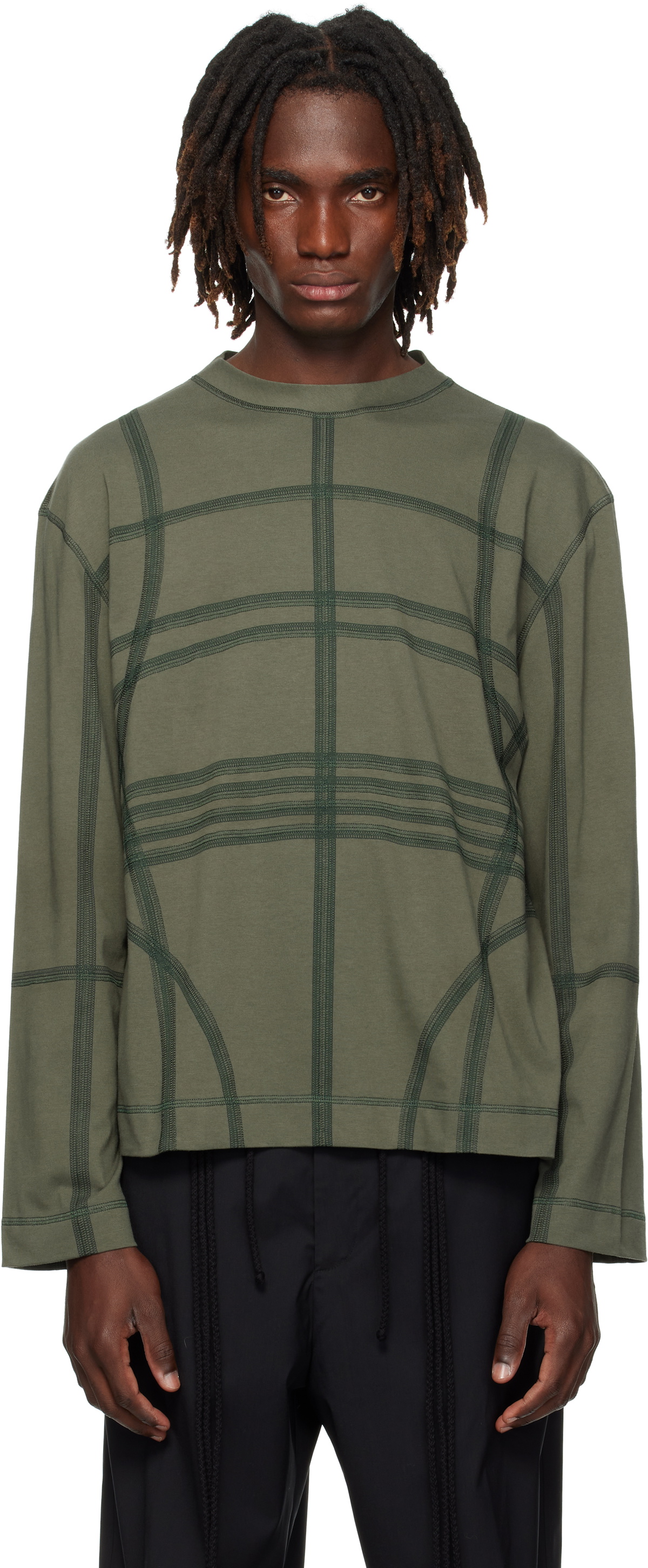 Craig Green Khaki Flatlock Long Sleeve T-shirt
