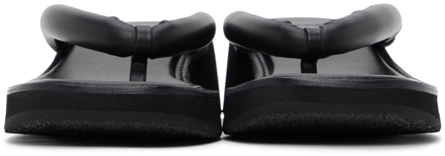 AMOMENTO Black Padded Strap Flip Flops AMOMENTO