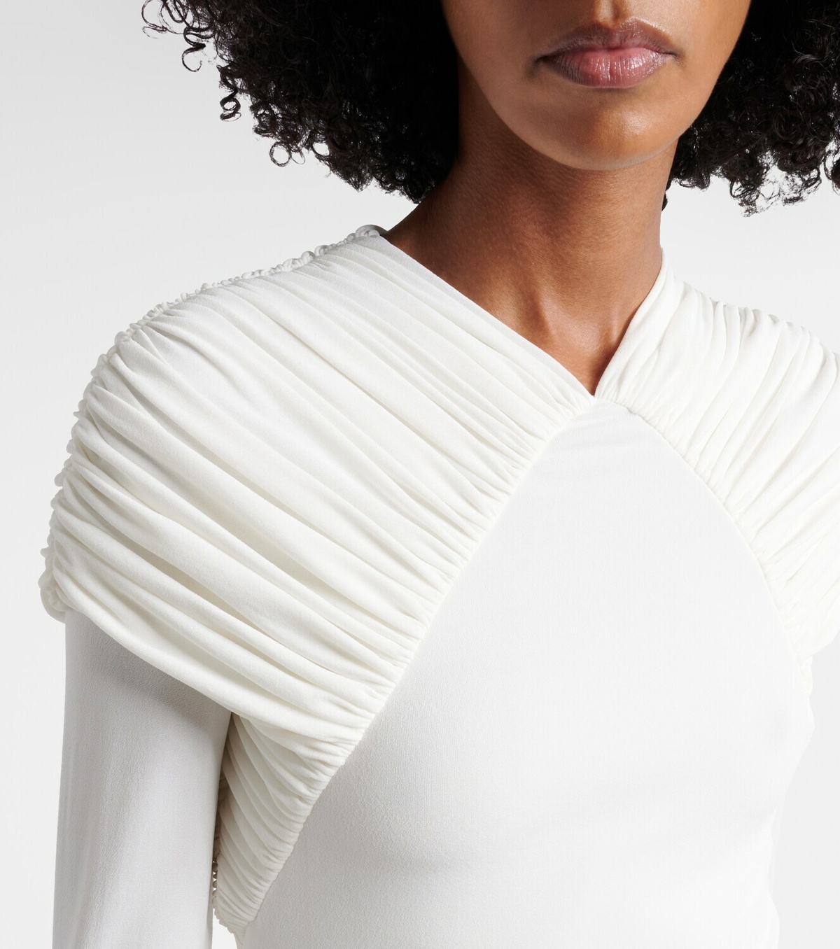 Ferragamo Ruched crêpe jersey midi dress