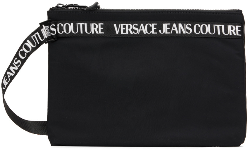 NEW ARRIVALVERSACE JEANS COUTURE ポーチ ブラック セカンドバッグ/クラッチバッグ