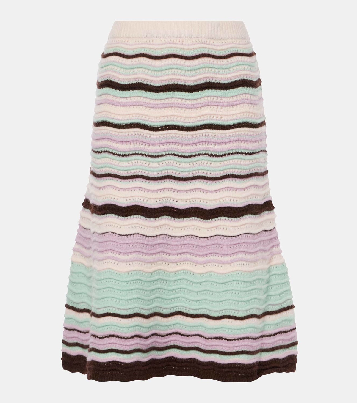 Susan Fang Striped midi skirt
