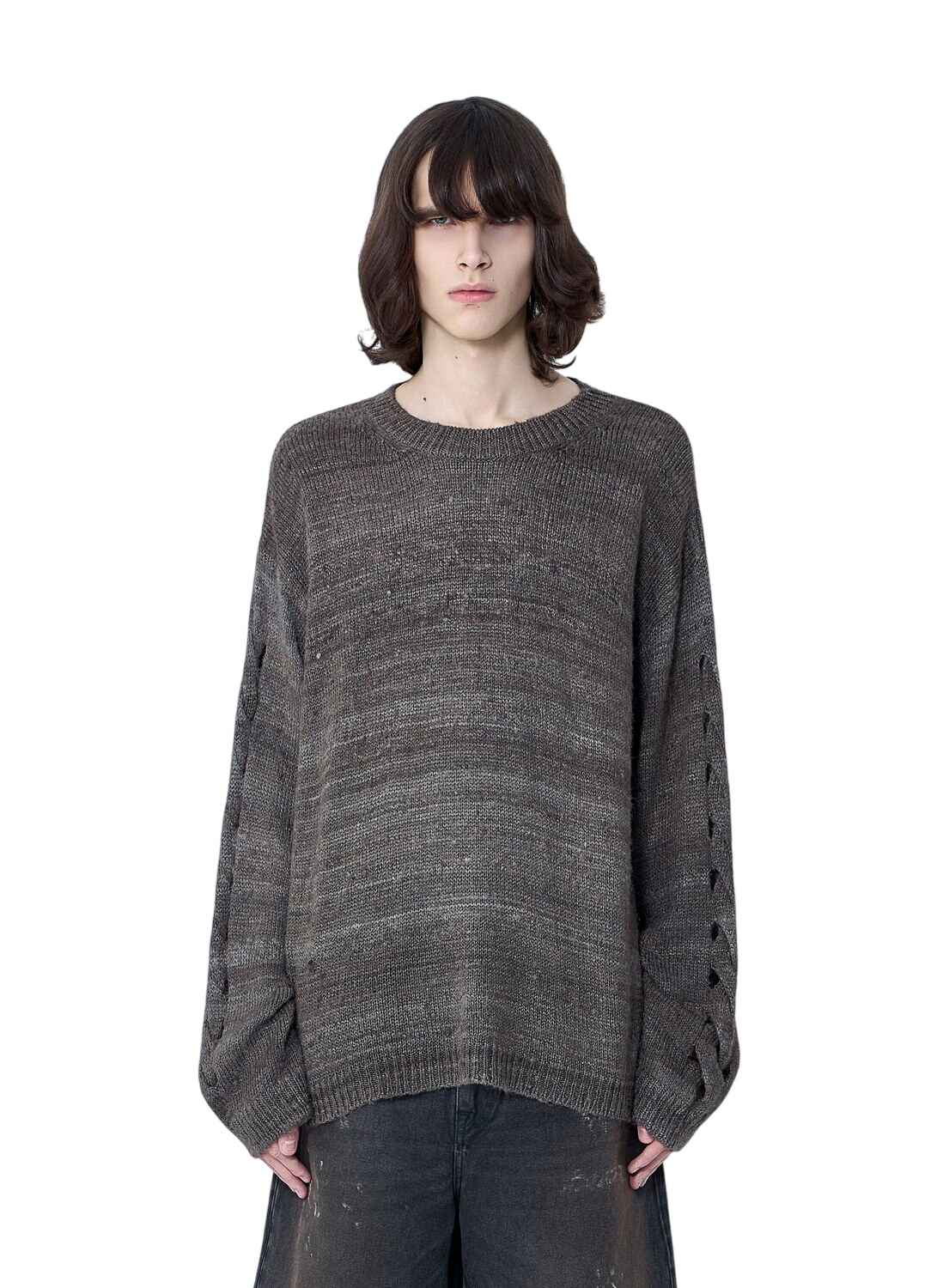Our Legacy Men's Cardigan in Mole Grey Mohair Our Legacy