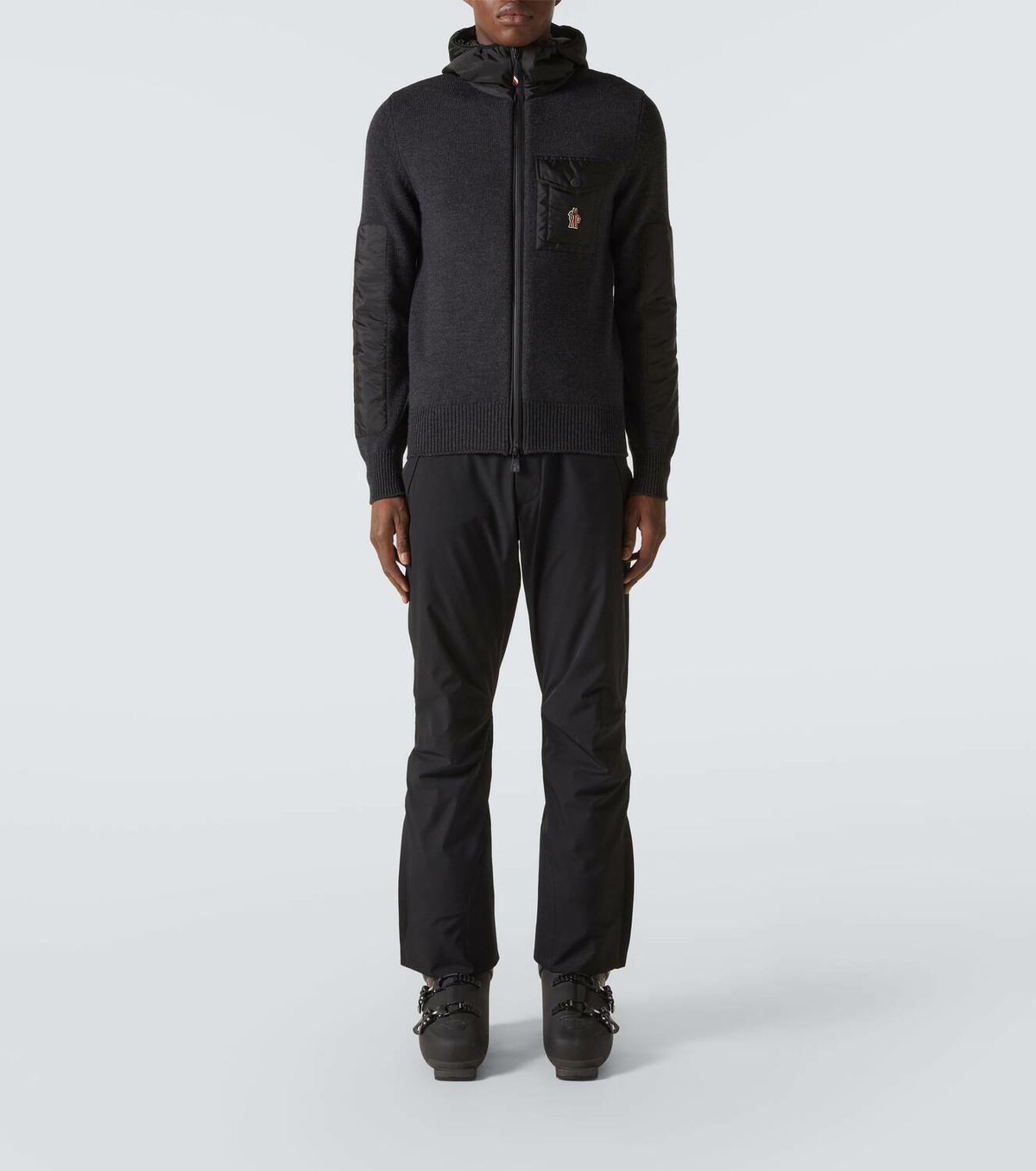 Moncler Grenoble Black Polyamide Full-Length Jacket main image 1